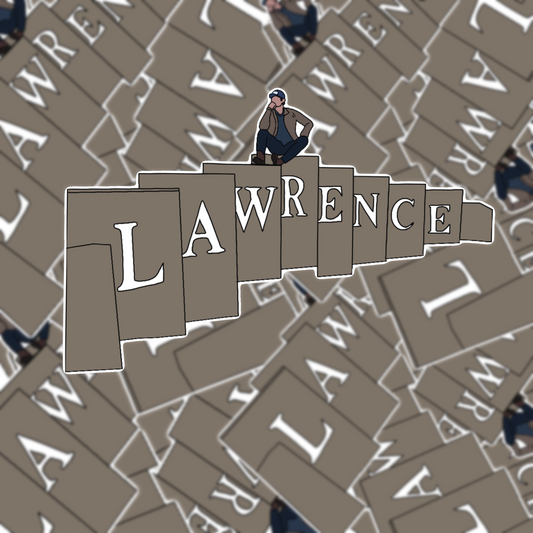 Jensen Ackles on Lawrence Sign Sticker