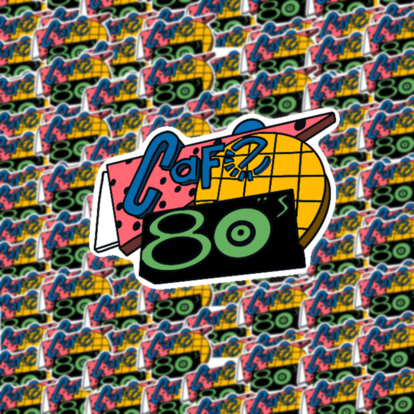 Cafe 80's sticker