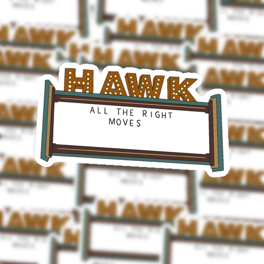 Hawkins Movie sign sticker