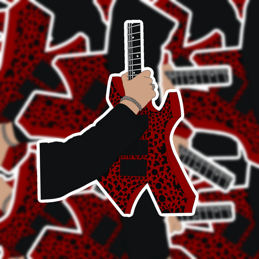 Eddie Munson hand and guitar sticker